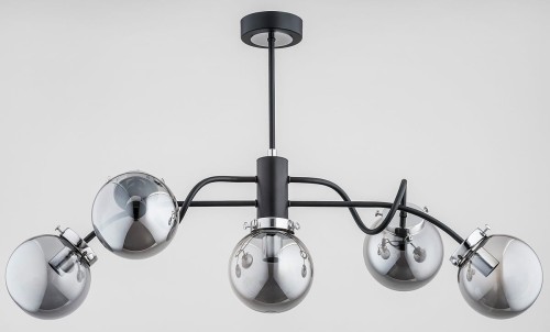 Lampa wisząca 5-punktowa GILDA czarna/chrom