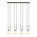 Lampa wisząca GLAM 4 BLACK/OPAL