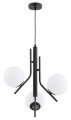 Żyrandol 3-punktowy ESTEL czarny/biały