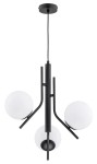 Żyrandol 3-punktowy ESTEL czarny/biały