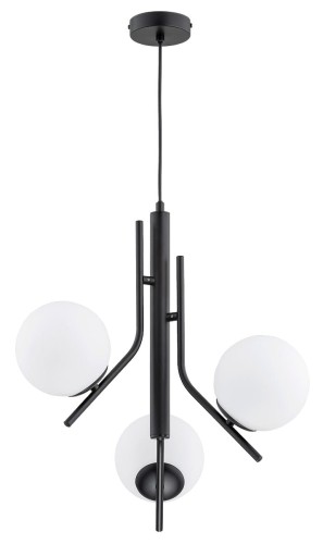 Żyrandol 3-punktowy ESTEL czarny/biały