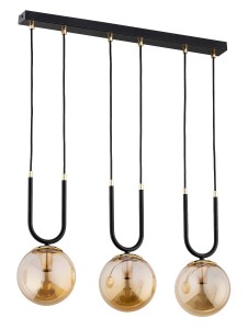 Lampa wisząca 3-punktowa GEMMA black/gold