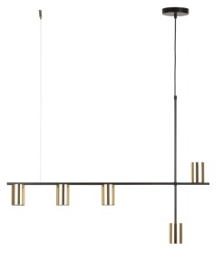 Lampa wisząca z reflektorami Vendo 5 czarny mosiądzowany