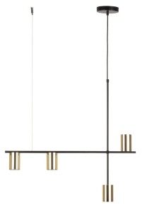 Lampa wisząca z reflektorami Vendo 4 czarny mosiądzowany