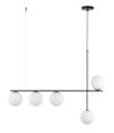 Lampa wisząca ze szklanymi mlecznymi kloszami Silia 5 czarny