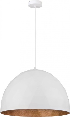 DIAMENT L BIAŁY/MIEDZIANY lampa wisząca