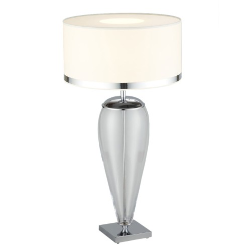 Lampa stołowa mniejsza LORENA CHROM BIAŁA  366 ARGON