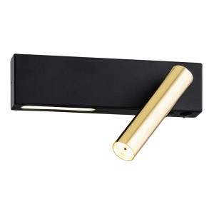 Kinkiet 2 pł. JASPER black gold 1050 ARGON