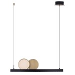 Lampa wisząca nowoczesna MOMO LED czarny/złoty
