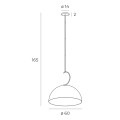 Lampa wisząca nowoczesna TWENTY czarny/chrom