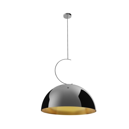 Lampa wisząca nowoczesna TWENTY czarny/chrom