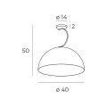 Lampa wisząca nowoczesna TWENTY czarny/chrom