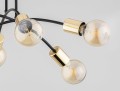 Lampa sufitowa Industrial 6-punktowa TILAN czarny/złoty