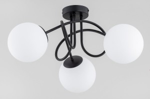 Lampa sufitowa krótki żyrandol 3-punktowy BANKO BLACK