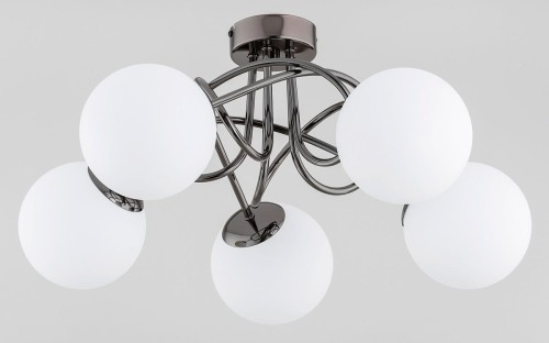 Lampa sufitowa krótki żyrandol 5-punktowy BANKO GRAFIT