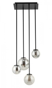 Lampa wisząca Tulia 4 długi szary