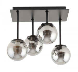 Lampa sufitowa Tulia 4 krótki szary