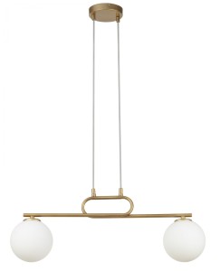 Lampa wisząca ze szklanymi kulami TES 2 złoty