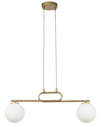 Lampa wisząca ze szklanymi kulami TES 2 złoty