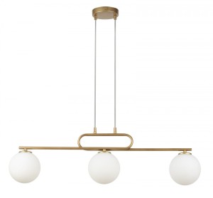 Lampa wisząca ze szklanymi kulami TES 3 złoty