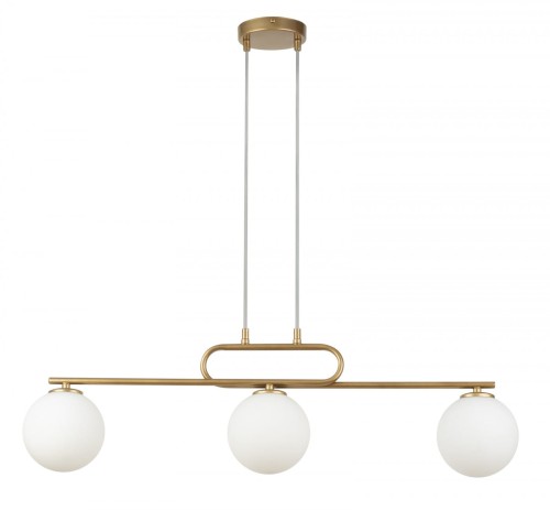 Lampa wisząca ze szklanymi kulami TES 3 złoty