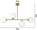 Lampa wisząca 4-punktowa MILO GOLD #1097 