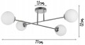 Lampa sufitowa 4-punktowa MILO CHROM #1280