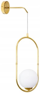 Kinkiet GOLD kulka szklana #1341