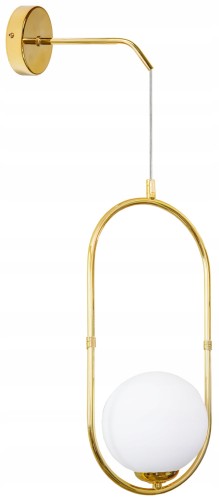 Kinkiet GOLD kulka szklana #1341