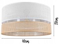 Lampa podłogowa z abażurem BOHO WHITE #1245