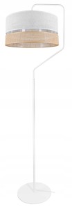 Lampa podłogowa z abażurem BOHO WHITE #1245