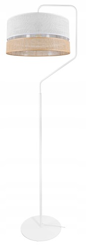 Lampa podłogowa z abażurem BOHO WHITE #1245