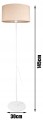 Lampa podłogowa z abażurem BOHO biały #1140