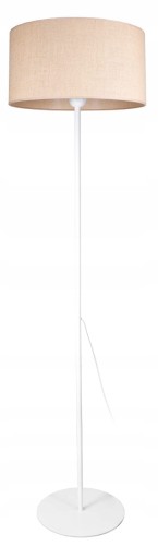 Lampa podłogowa z abażurem BOHO biały #1140