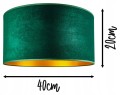 Lampa podłogowa z welurowym abażurem ABAŻUR GREEN zielony #1210