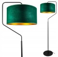 Lampa podłogowa z welurowym abażurem ABAŻUR GREEN zielony #1210