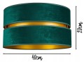 Lampa podłogowa z welurowym abażurem ABAŻUR GREEN zielony/złoty #1214z
