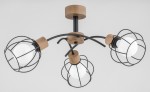Lampa sufitowa krótki żyrandol Drewno PALOMA 28383 Alfa 