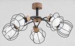 Lampa sufitowa krótki żyrandol Drewno PALOMA 