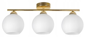 Lampa wisząca sufitowa GOLD 3 kulka szklana otwarta #1095