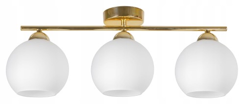 Lampa wisząca sufitowa GOLD 3 kulka szklana otwarta #1095