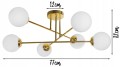 Lampa sufitowa 6-punktowa MILO GOLD #1103