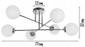 Lampa sufitowa 6-punktowa MILO CHROM #1281