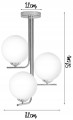 Lampa sufitowa CHROM 3 kulka szklana #1285