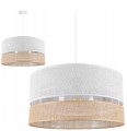 Lampa wisząca 1-punktowa z abażurem BOHO WHITE duży #1244 
