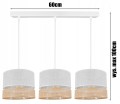 Lampa wisząca 3-punktowa z abażurami BOHO WHITE #1242 