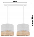 Lampa wisząca 2-punktowa z abażurami BOHO WHITE #1241 