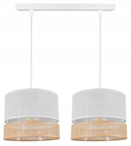 Lampa wisząca 2-punktowa z abażurami BOHO WHITE #1241 