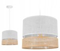 Lampa wisząca 1-punktowa z abażurem BOHO WHITE mały #1240