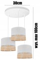 Lampa wisząca 3-punktowa z abażurami BOHO WHITE #1243